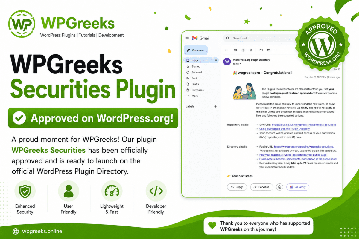 WPGreeks Securities Approved
