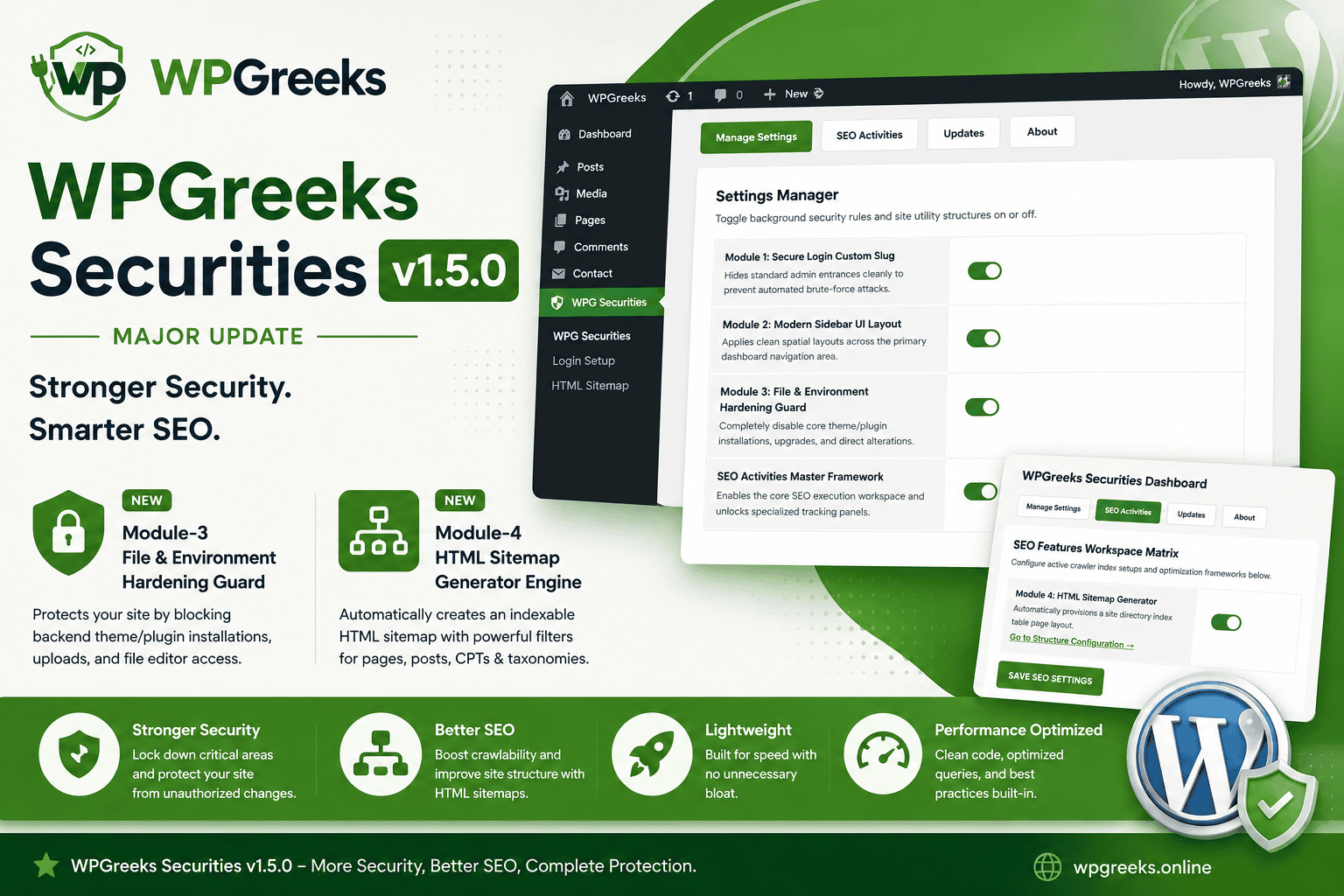 WPGreeks Securities Update
